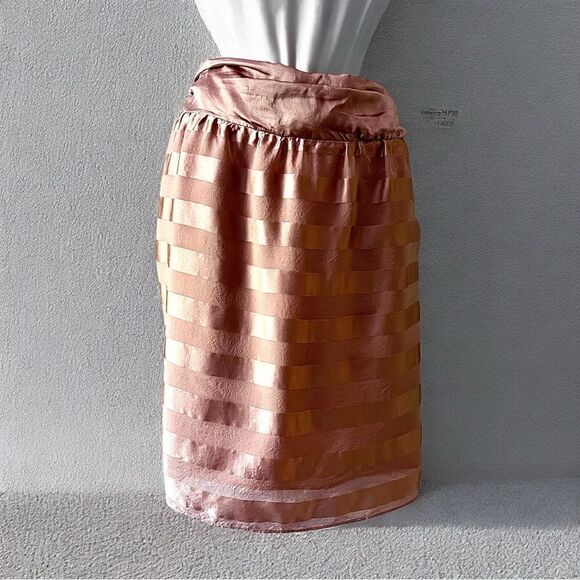 Vintage Diane Von Furstenberg 100% silk pink mini skirt size XS - Picture 1 of 11